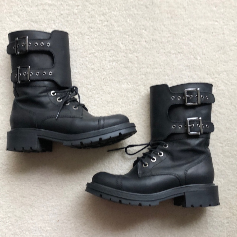 All Saints Leather Biker Boots